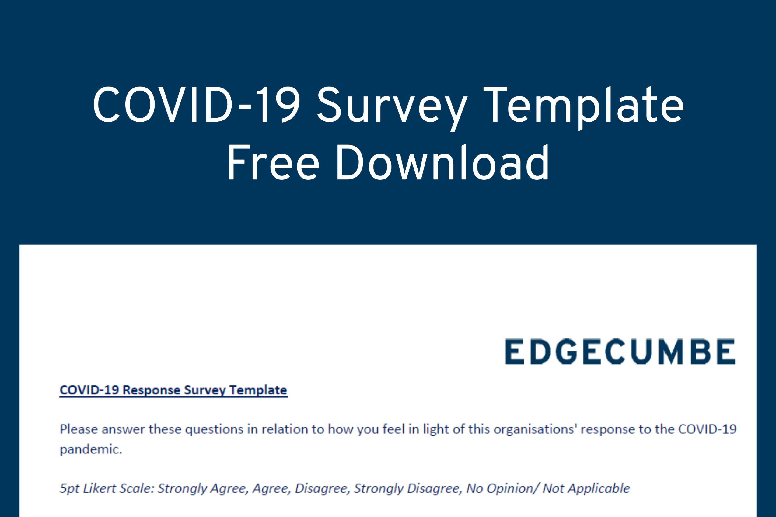 Free Survey Template from www.edgecumbe.co.uk